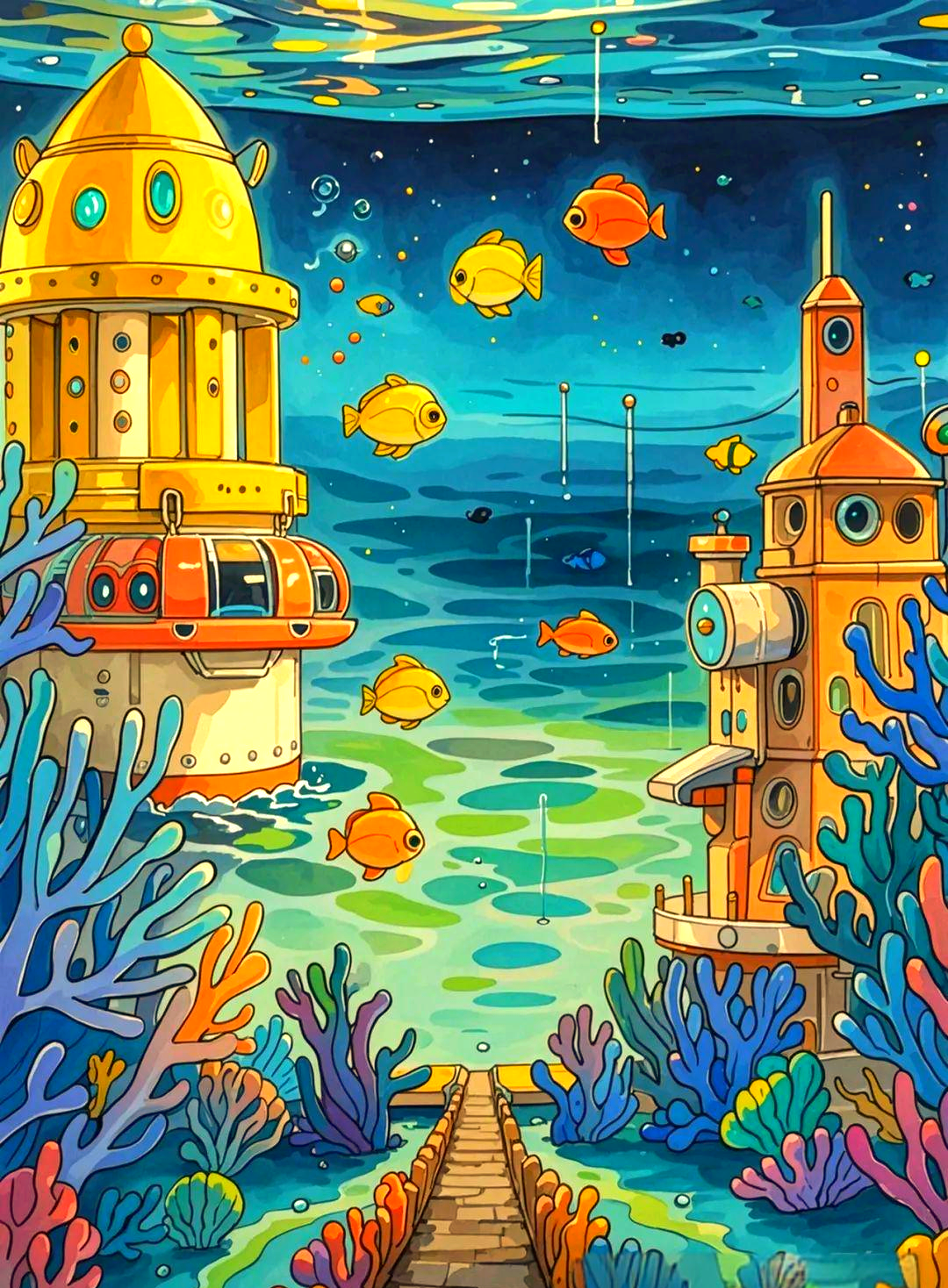 科技幻想主题绘画的多种构思方向