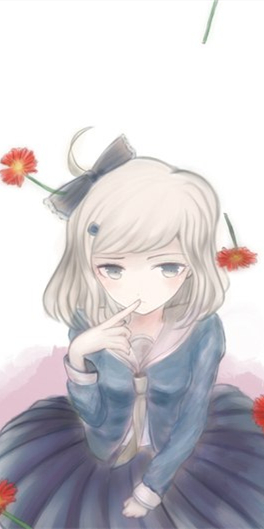 《弹丸论破》仲岛花音,全面屏壁纸,被叶隐康比吕拐走的兄控辣妹