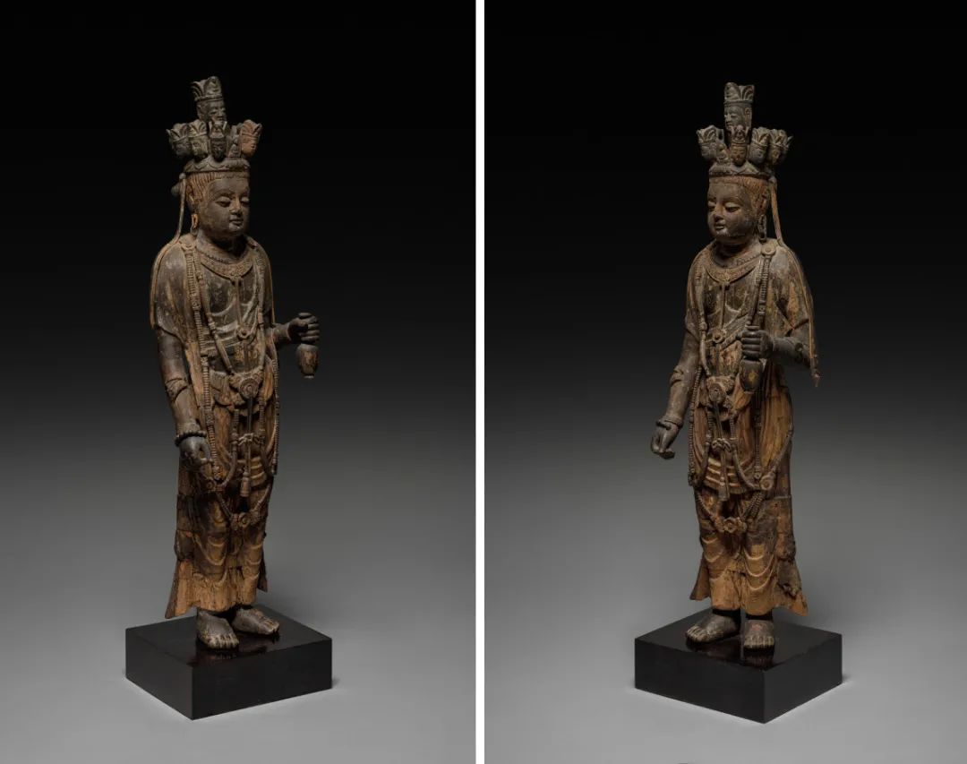 一尊殊为难得的唐代十一面观音木雕像