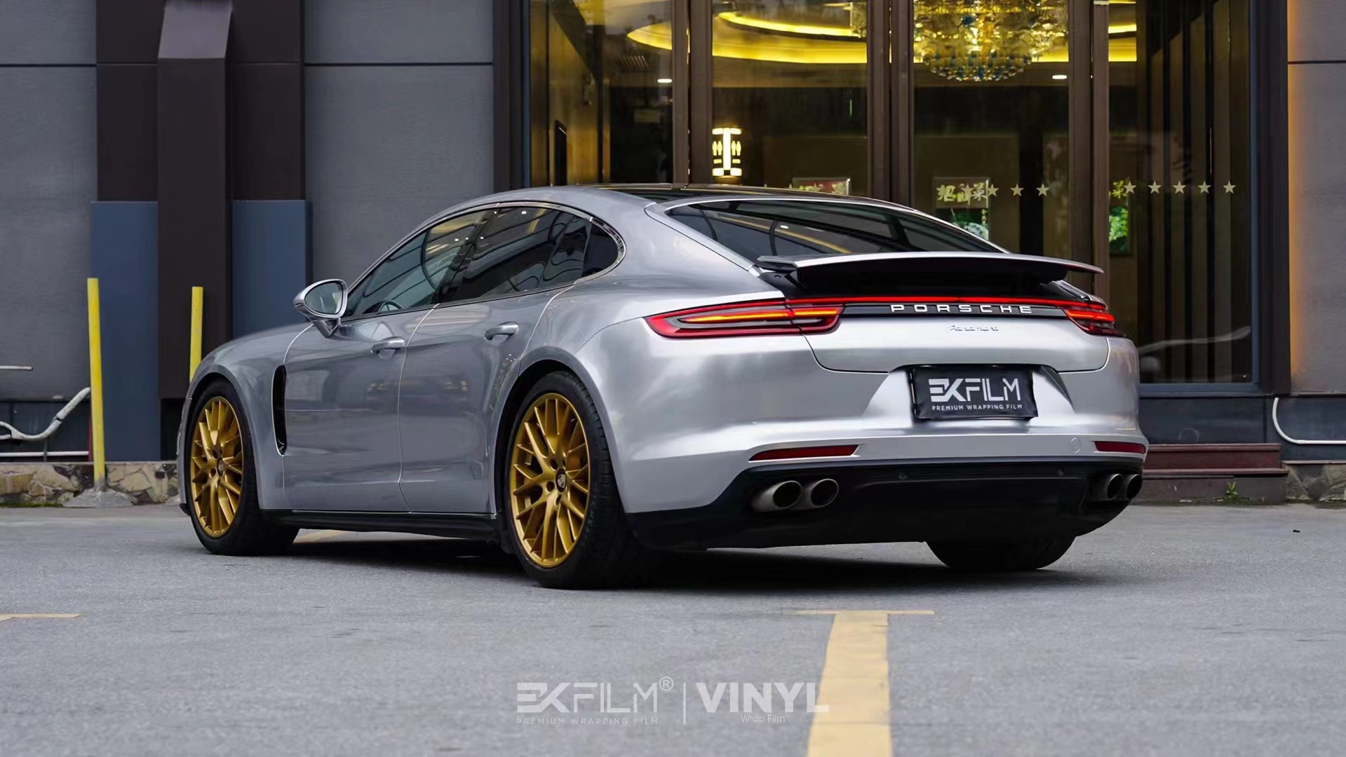 帕拉梅拉ekfilm改色膜gt银,经典耐看的冷银色系