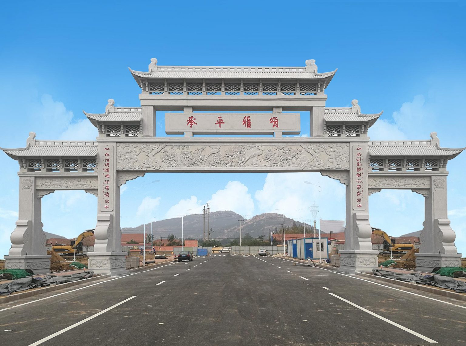 农村道路标志大门石牌坊的常用样式及作用介绍