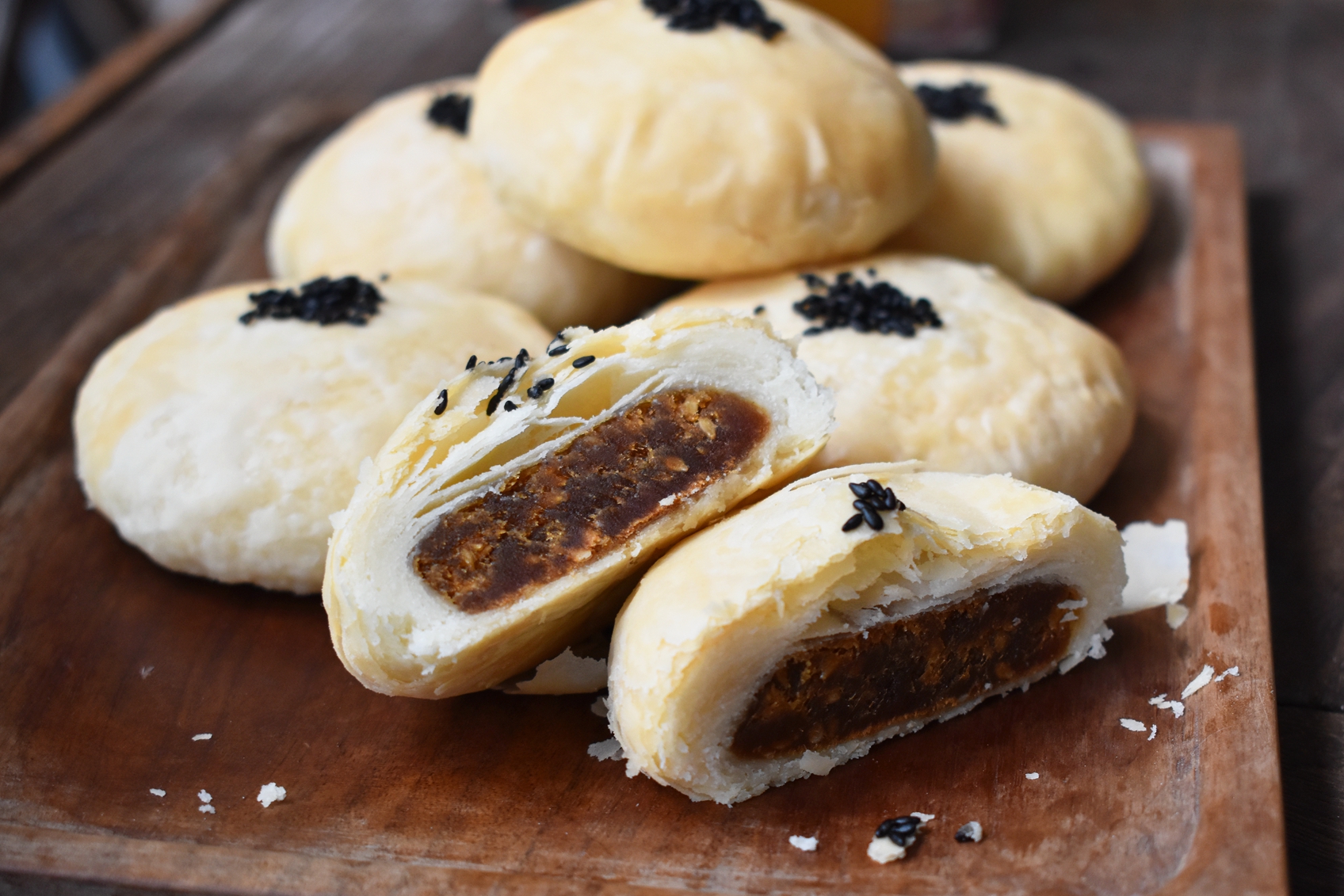 中秋节,我家少不了酥皮月饼,这两样馅料真特别,比买的好吃