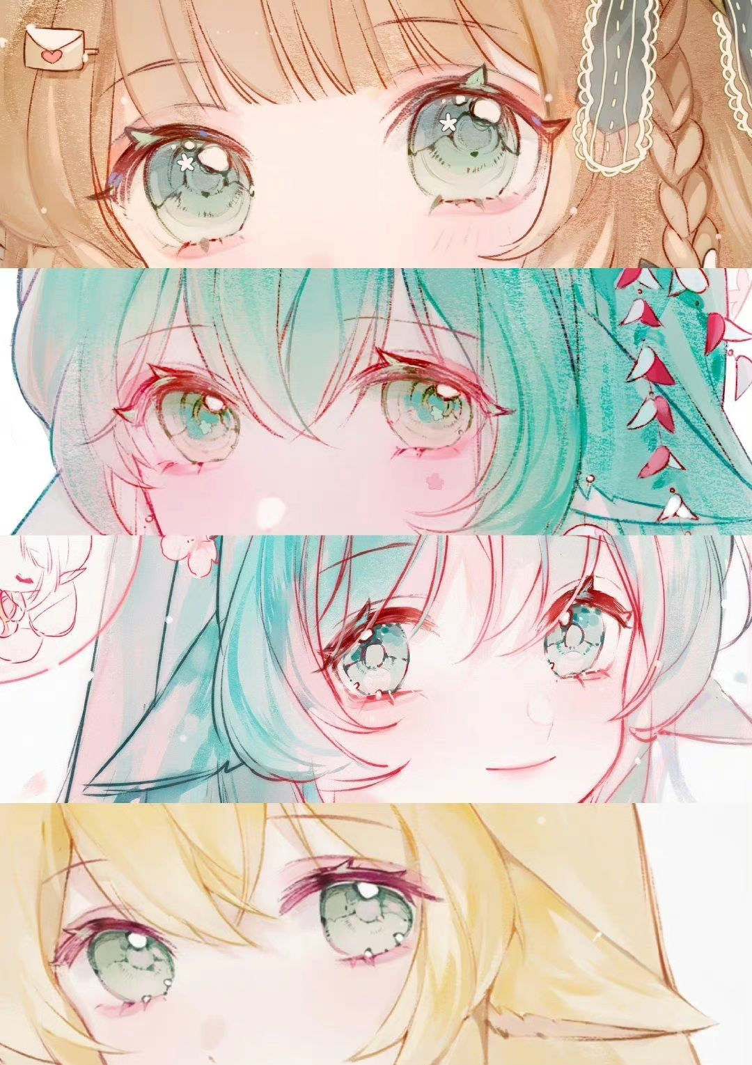 「绘画素材」闪耀双眸!blingbling眼睛画法素材!