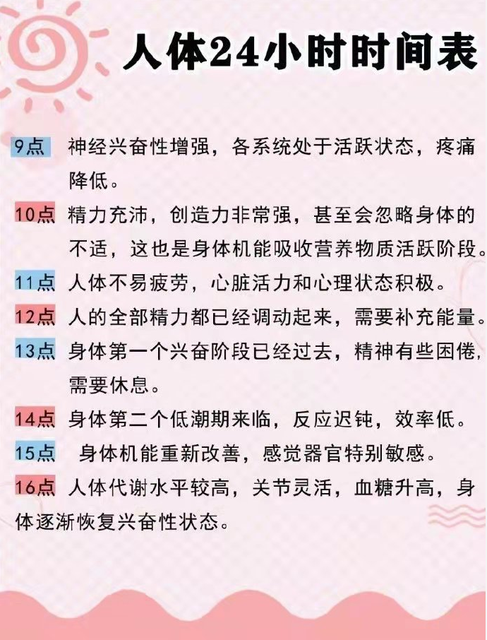 醫生公佈人體24小時時間表,你知道每個時間段的正確養生做法嗎?