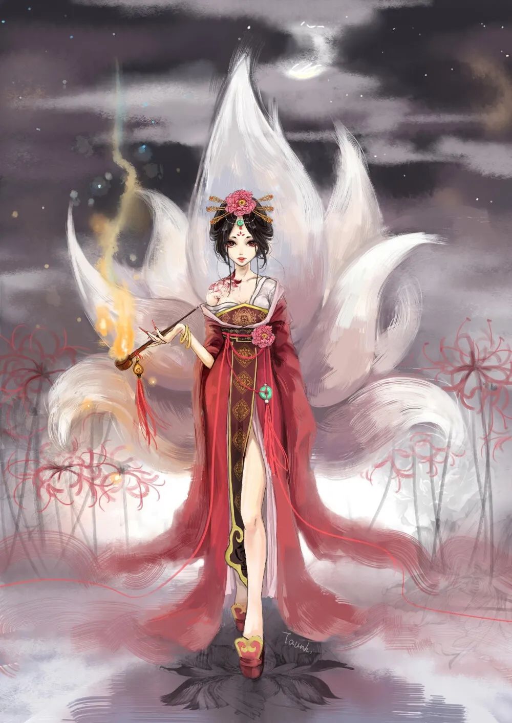 九尾狐壁纸|原来那只狐狸,一直没能等到它要等的那位姑娘