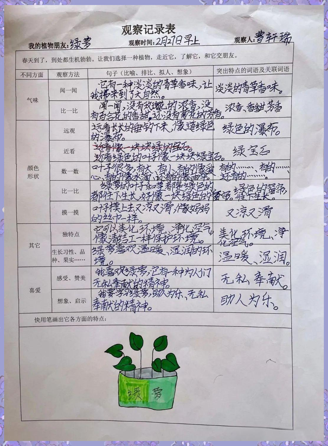 观察植物我们可以用什么记录(观察植物我们可以用什么记录来写)