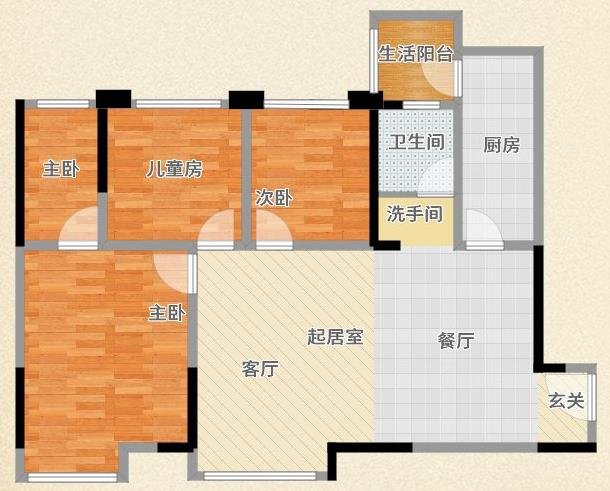 115平米的四居室,运用现代的装修风格效果是怎样的?-威兰德小镇装修