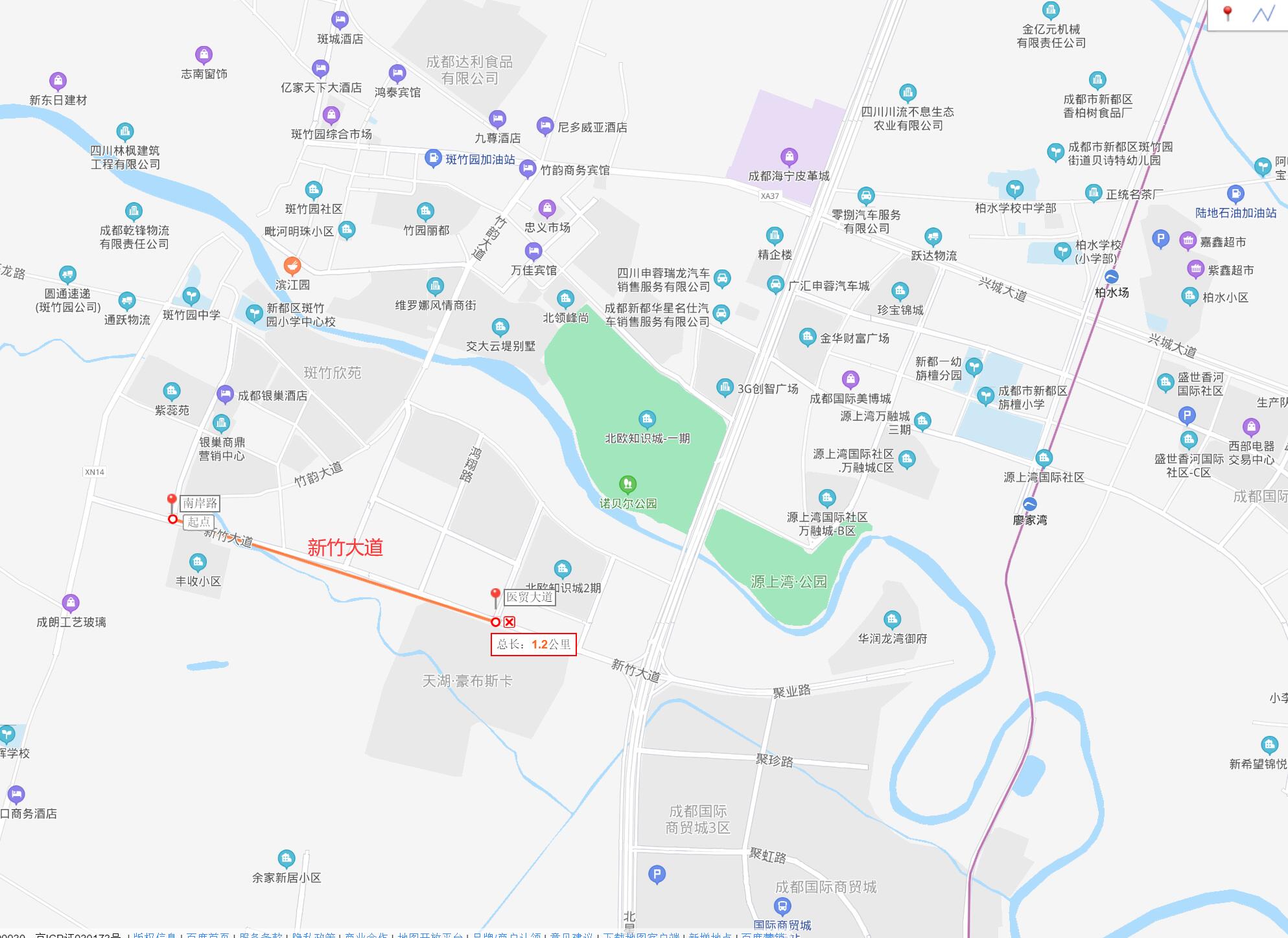 新都斑竹园地图图片