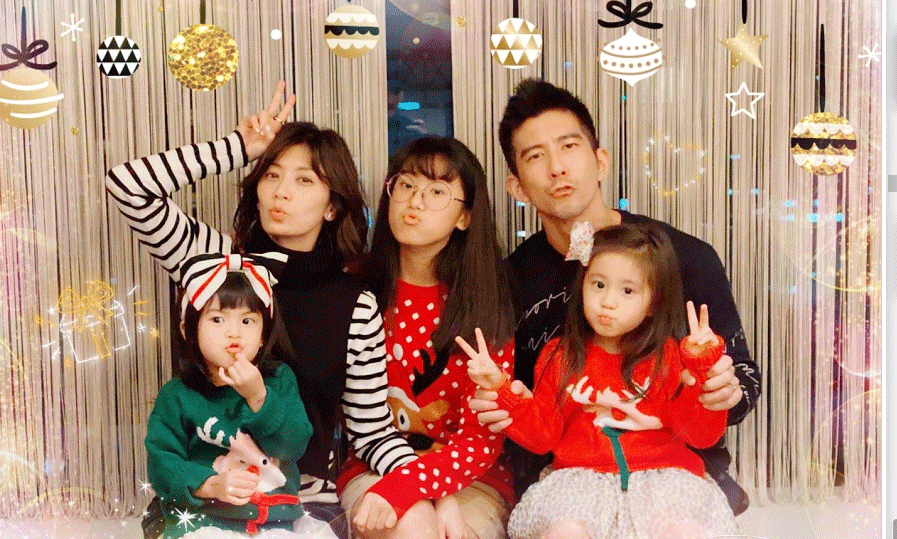 贾静雯老公太幸福屡在社交账号上晒合影俩女儿出镜率高