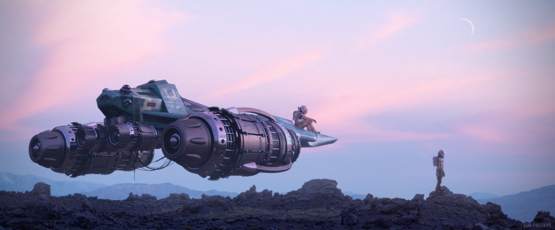 很漂亮的一组概念武器设计作品!非常有未来科技感的精美画作!