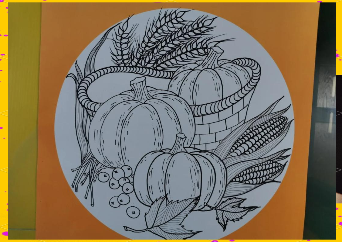 儿童创意画《丰收》展示多样范画,适合不同年龄段孩子创作