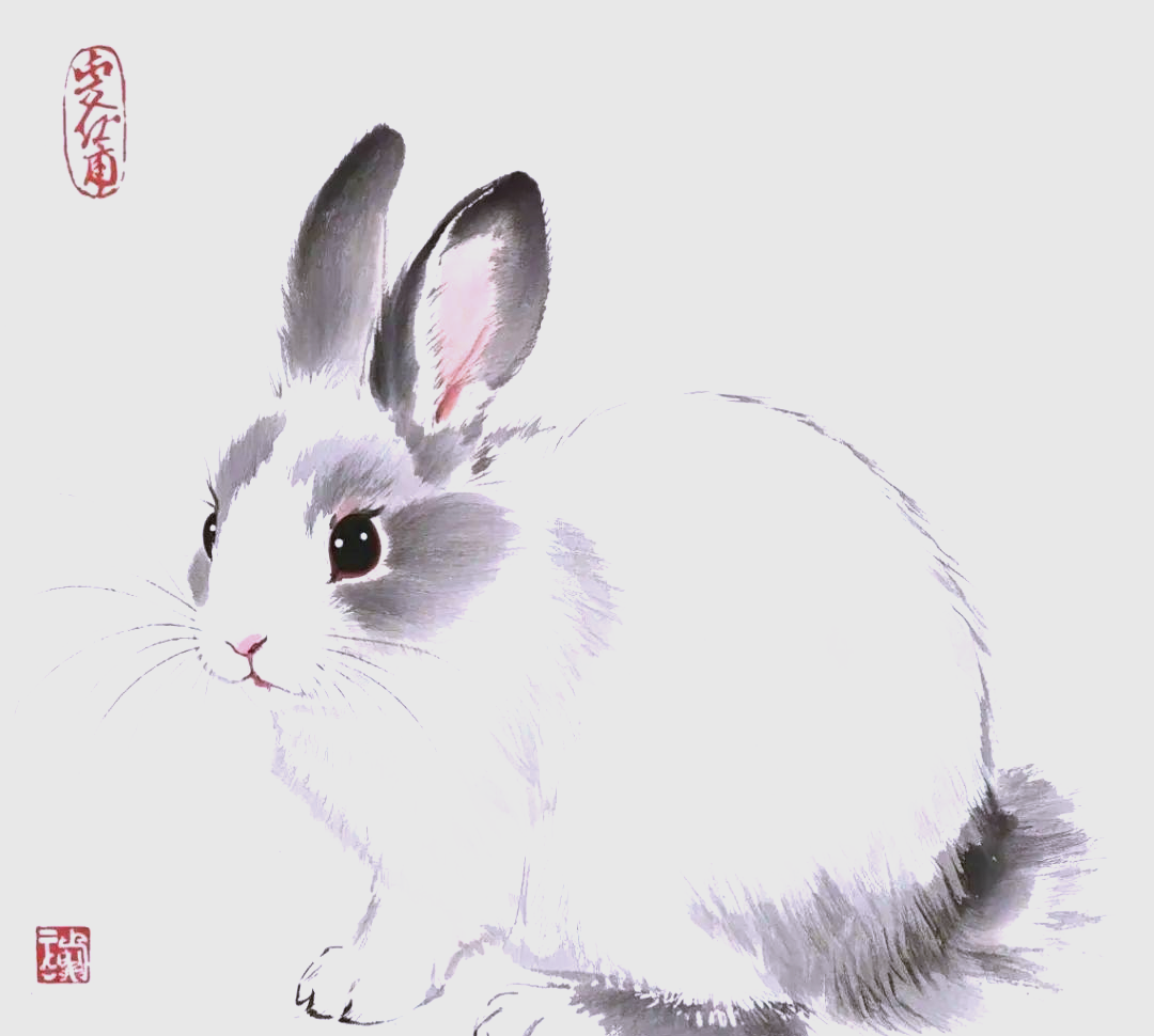 《十二生肖》水墨画,展现多样生灵魅力