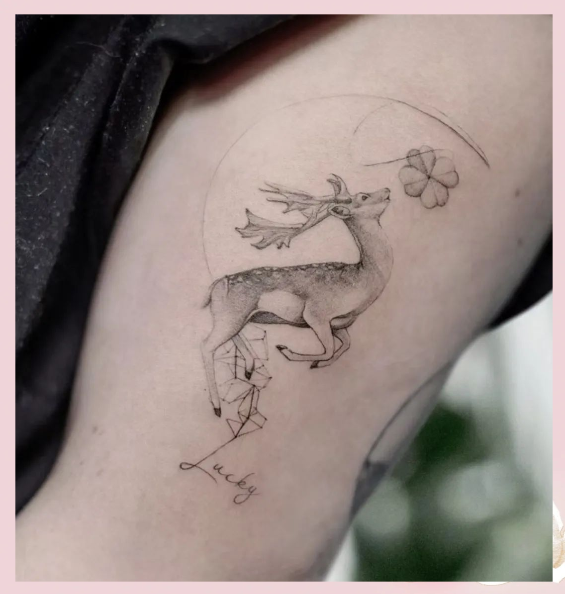 鹿头纹身的吉祥寓意,东西方文化中的幸运象征