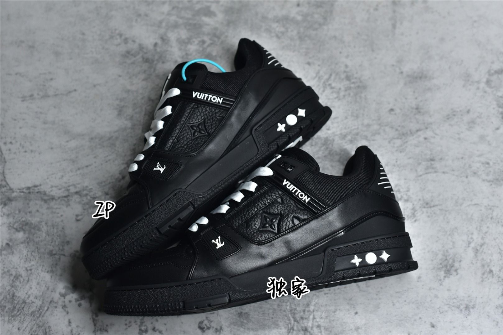 louis vuitton lv trainer 黑武士 低调奢华真假版本对比