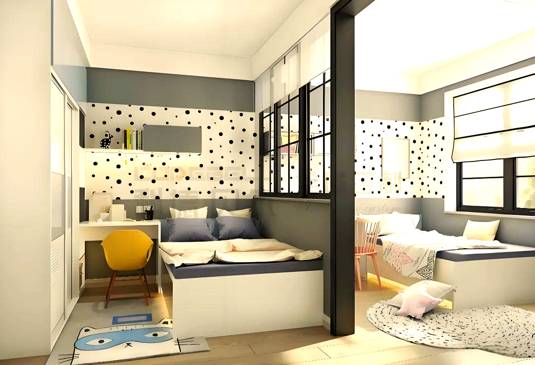 周一探讨:实现两个孩子独立空间的高效卧室设计