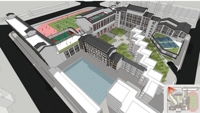 平洲二中俯瞰效果图.