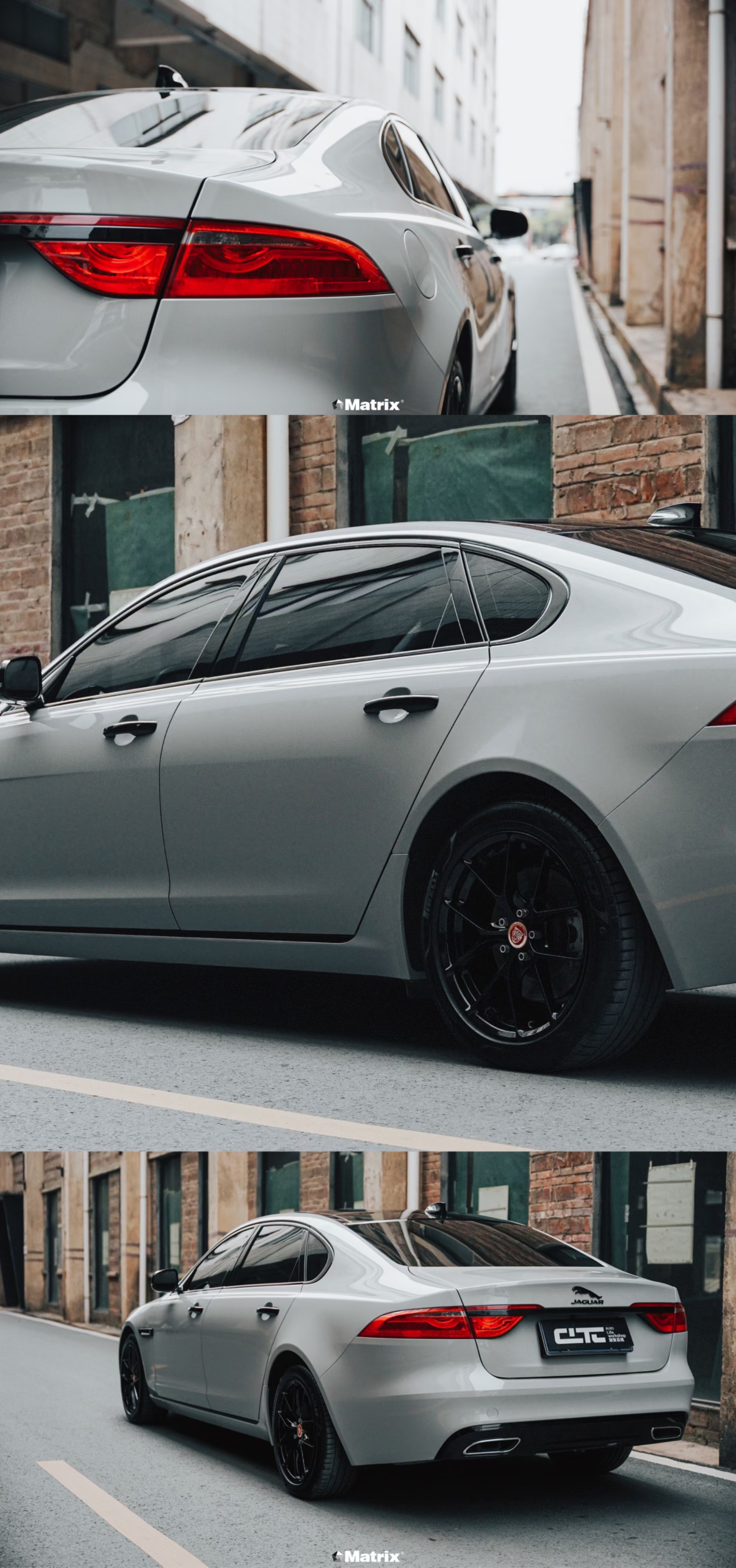 捷豹xfl矩阵改色膜保时捷亚灰,比白色有内涵 比灰色更纯净的颜色