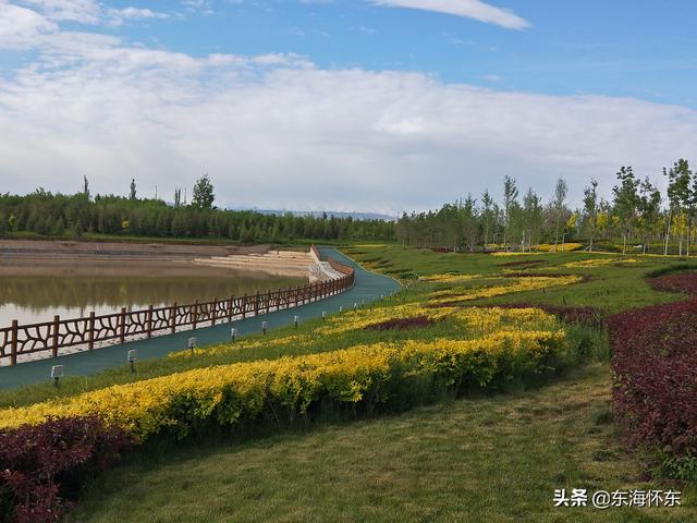 美景如画,鸟语花香,奎屯润民河生态园夏日纳凉好地方