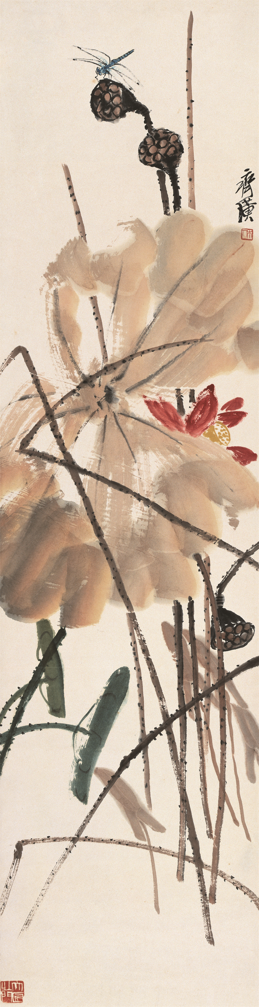 北京画院藏齐白石精品展丨《荷花蜻蜓》