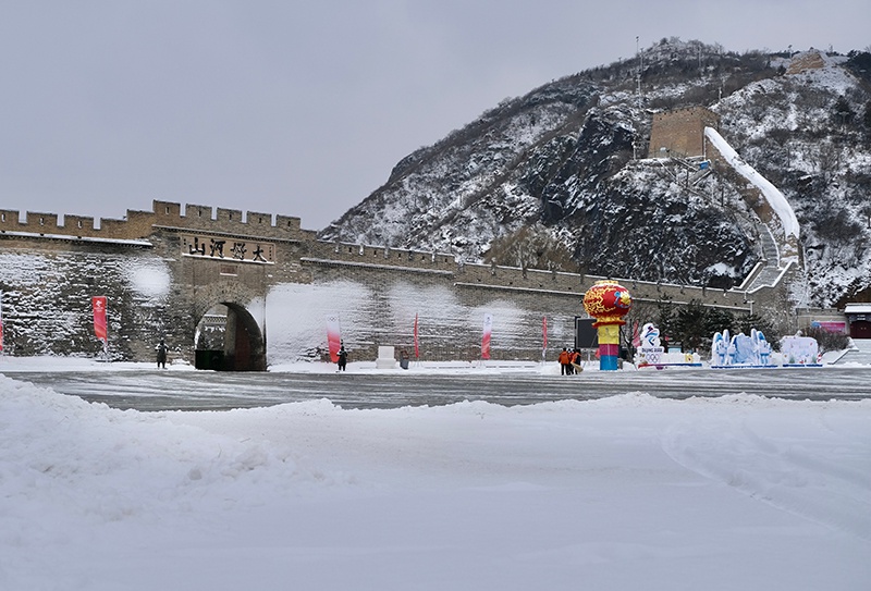 张家口大境门雪景图片