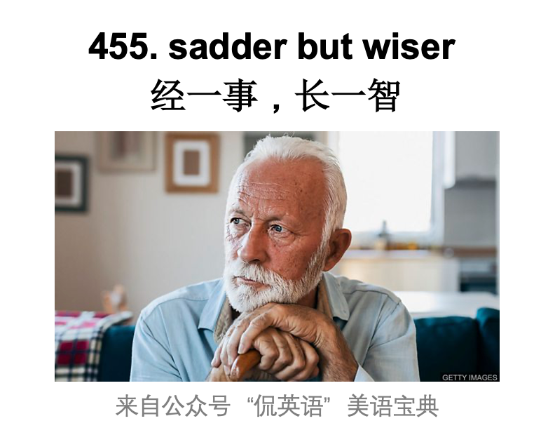 「口语」"经一事,长一智",英语怎么说?