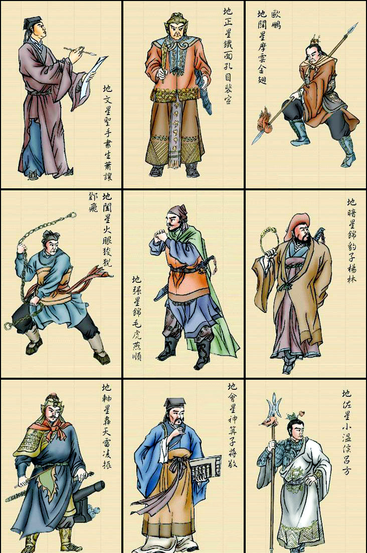 水浒108将星宿排布与梁山英雄的神秘缘分