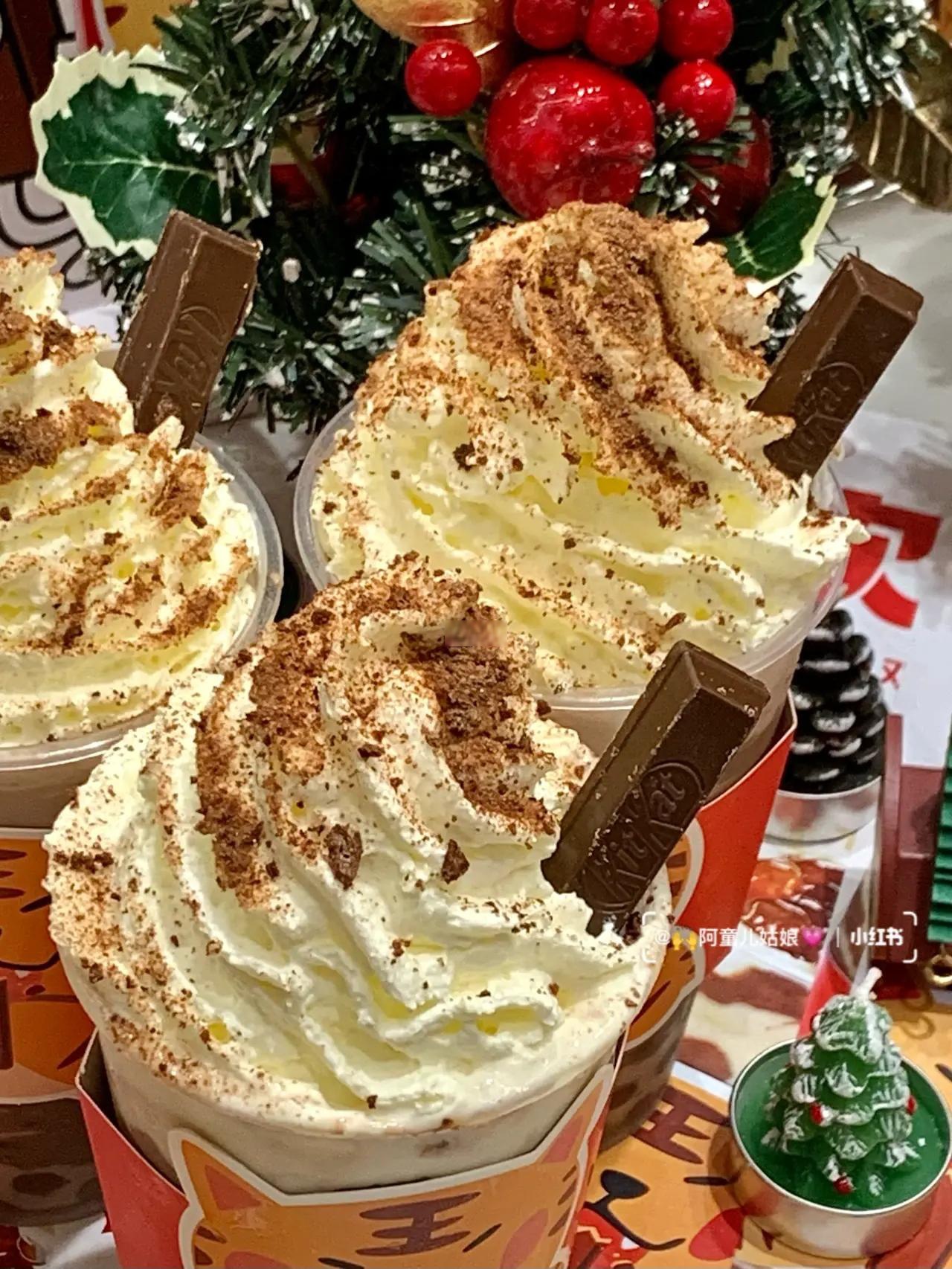 奶油雪顶 kitkat巧克力 神仙滋味可可奶茶