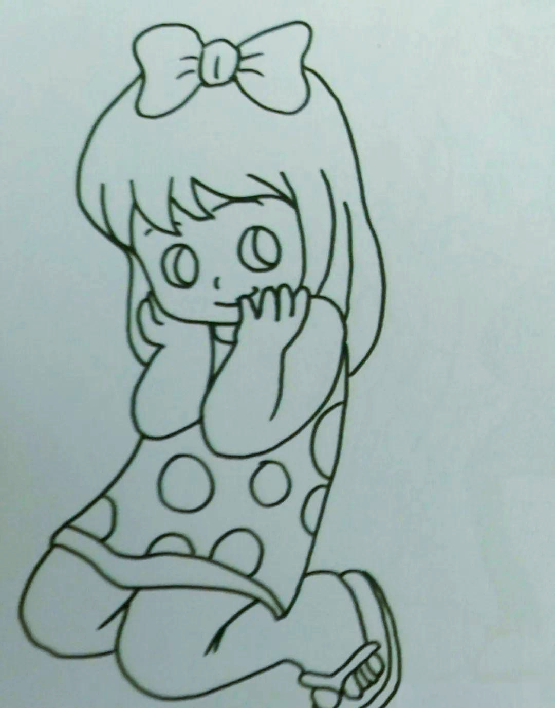 绘画害羞女孩的简单步骤与欣赏更多作品