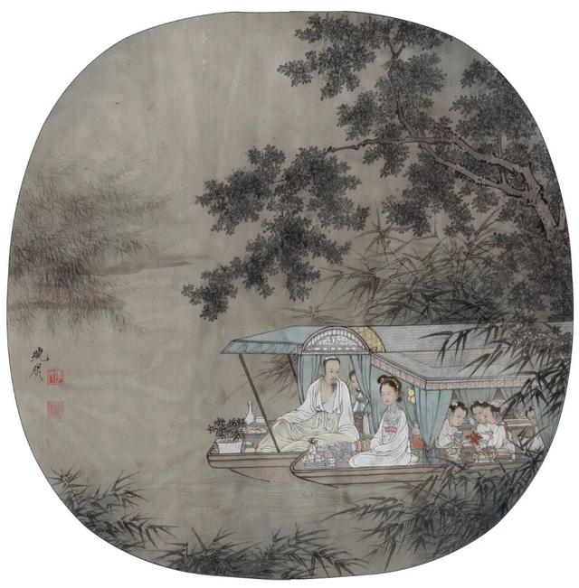 《临明仇英船人形图》工笔绘制解析