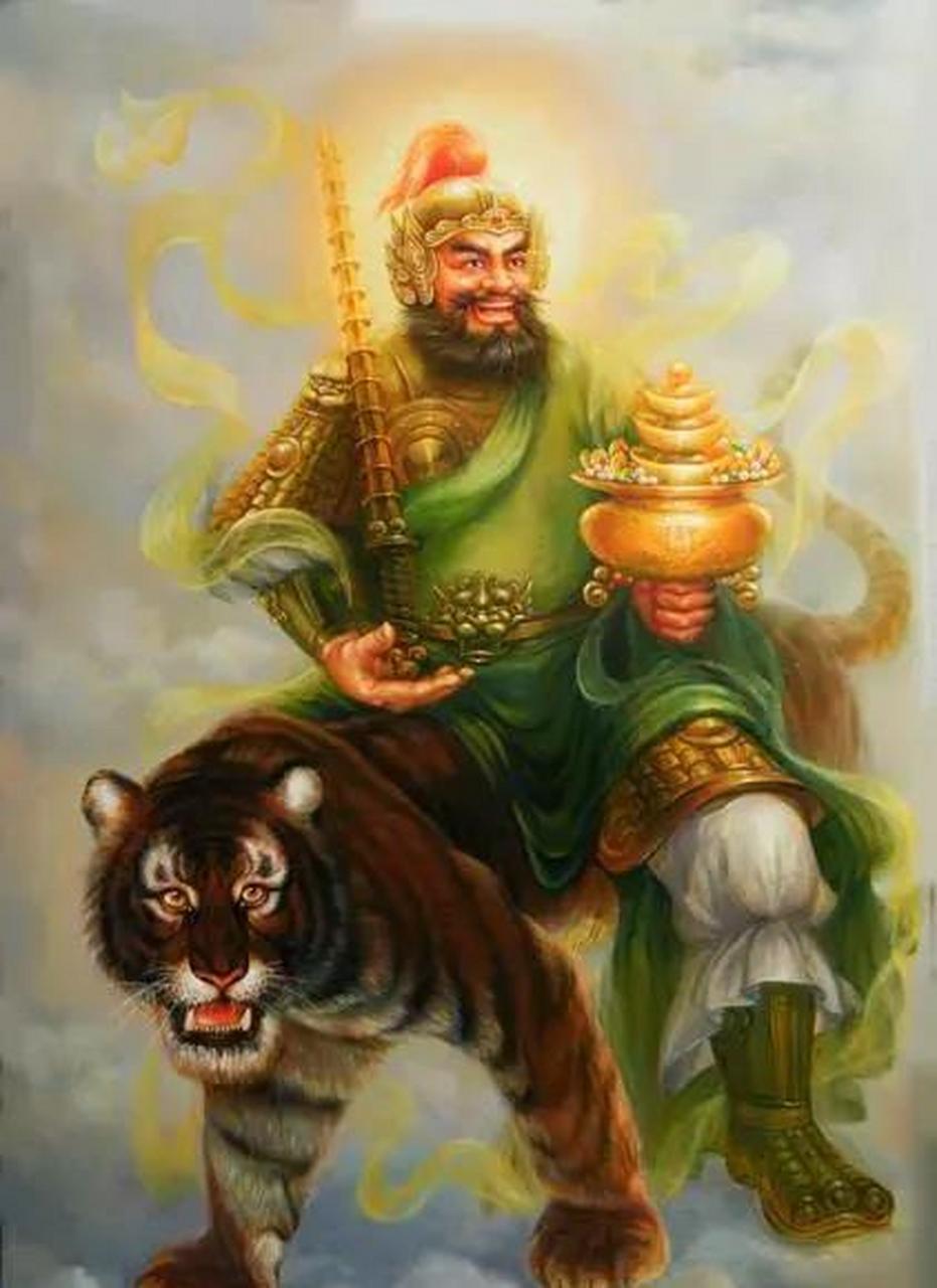 赵元帅诰诫曰:  吾是玄坛赵天君.财帛府中我为尊.  天下财源吾掌管.