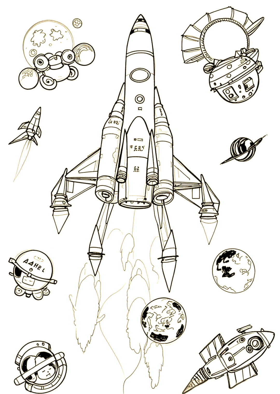 科幻科技飞船简笔画元素与技巧探索