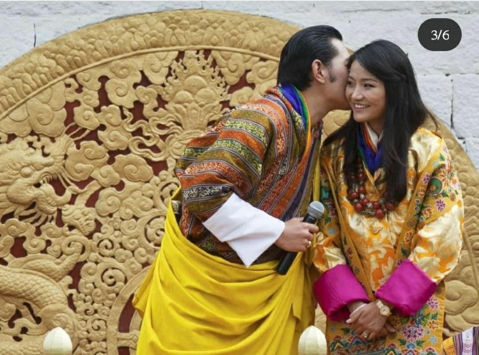 冰释前嫌,佩玛终于原谅了国王,旺楚克晒亲吻照高兴坏了