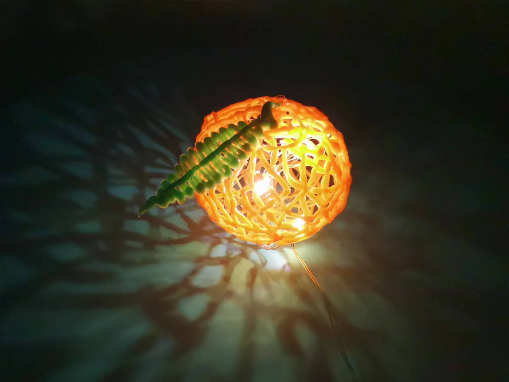 疫情在家,用3d打印笔,动手制作一盏橘子灯