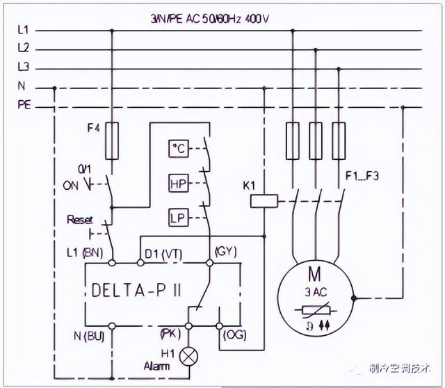压缩机油压差控制器工作原理与接线图