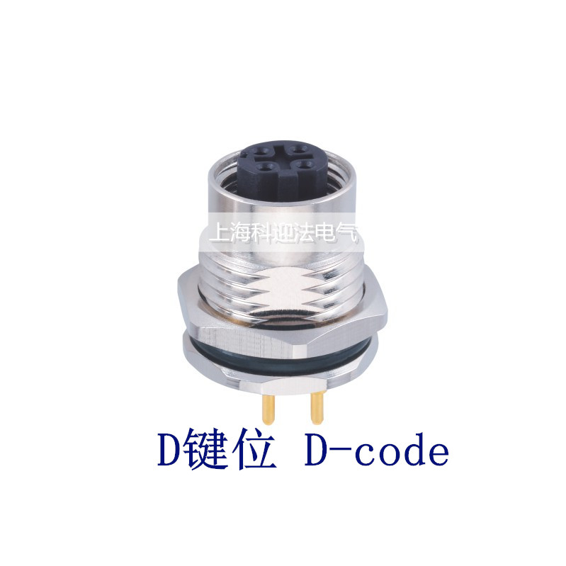 m12-d编码板前pg9螺纹航空插座