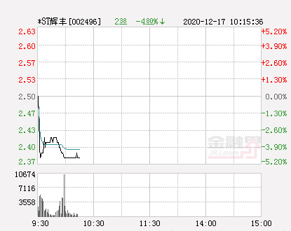 快讯:*st辉丰跌停 报于2.38元-股票频道-金融界