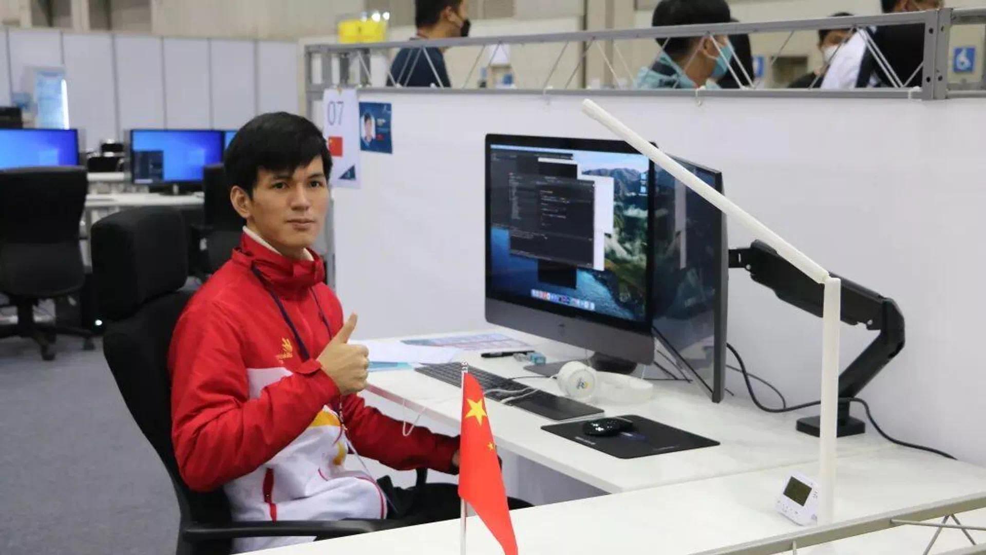 中国代表团在2022年世界技能大赛特别赛暂列金牌榜第一
