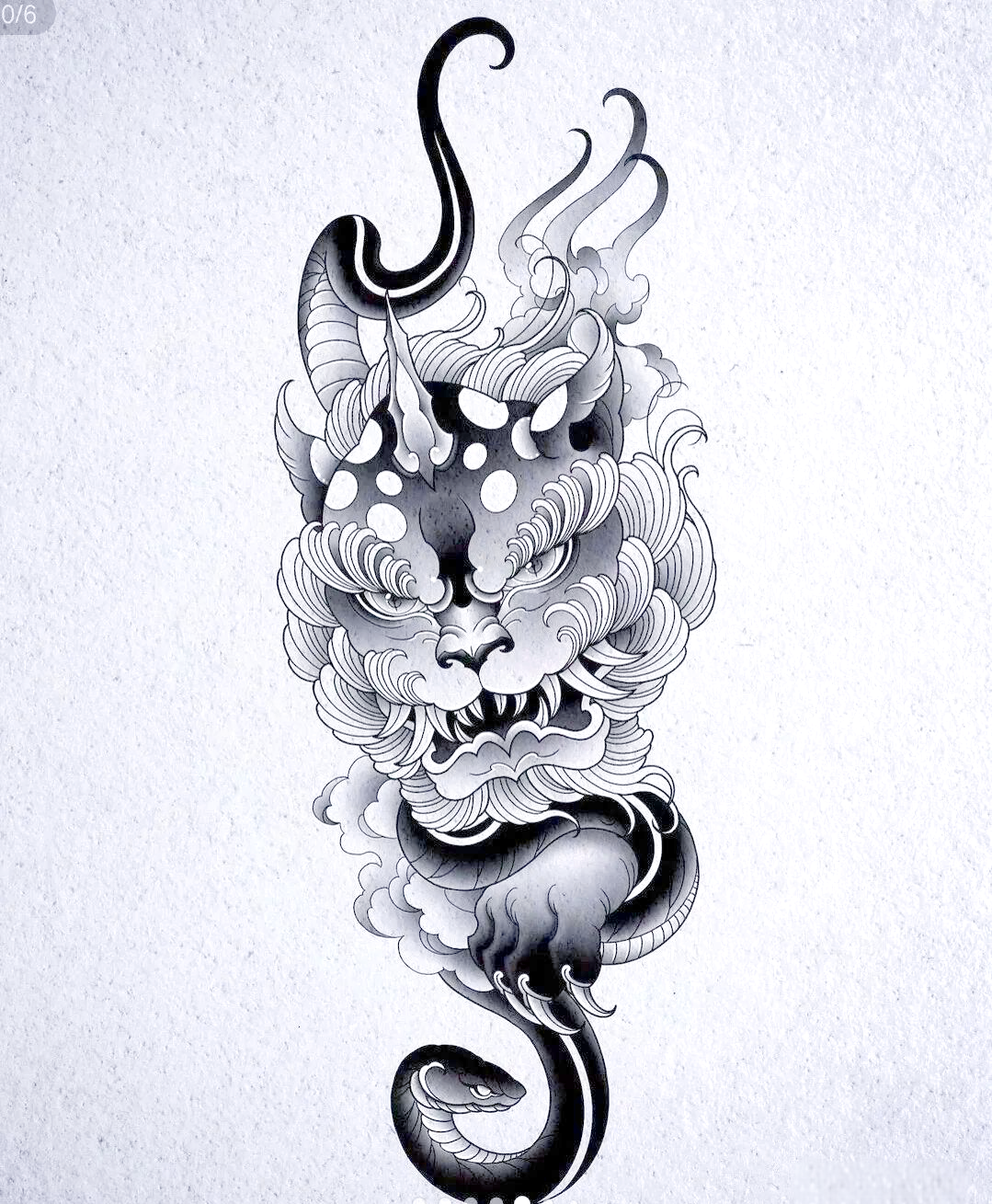 唐狮纹身艺术:传统与现代完美结合的精品纹身欣赏