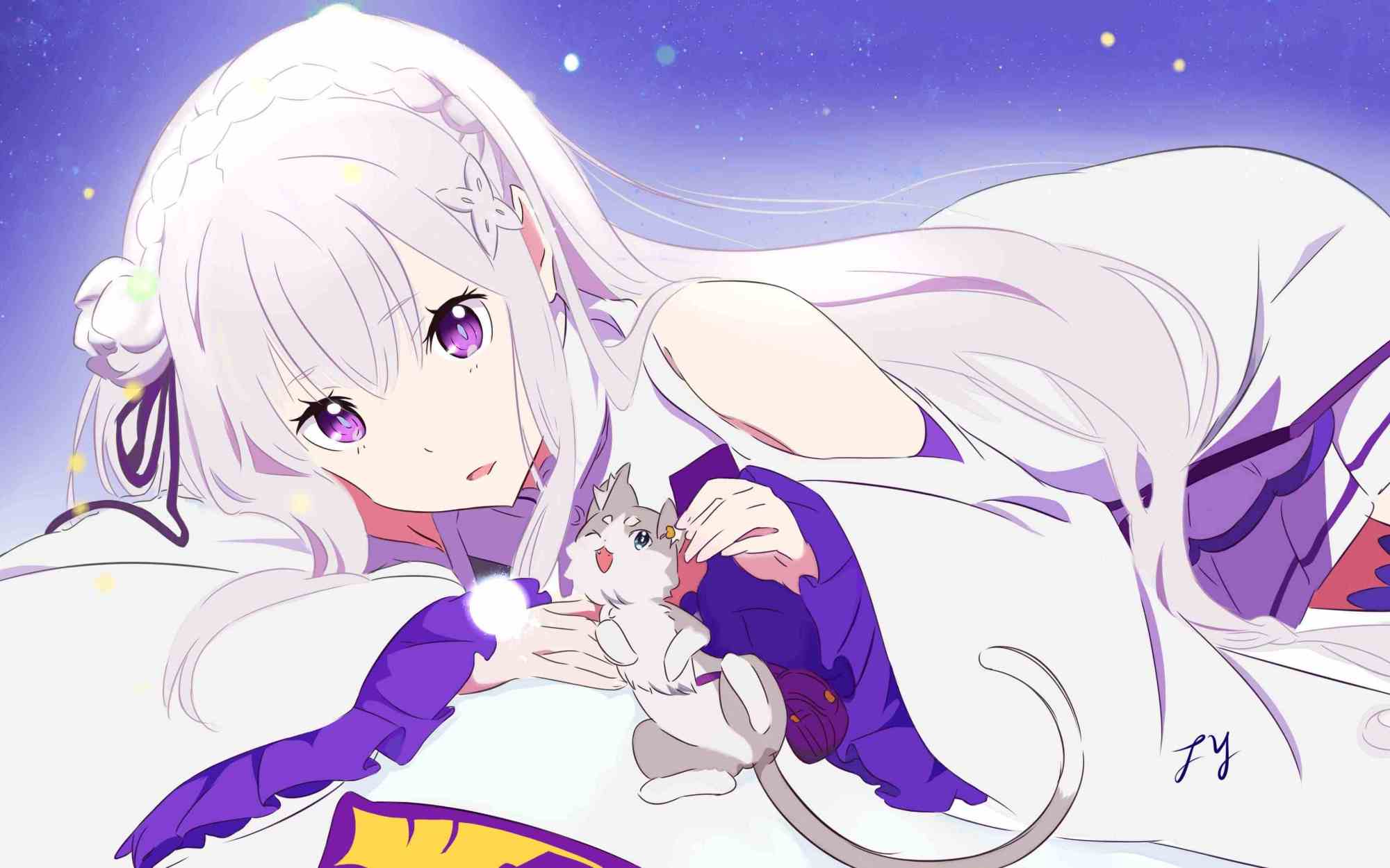 动漫里穿着白色长筒袜的4位美少女,你最喜欢哪一个?