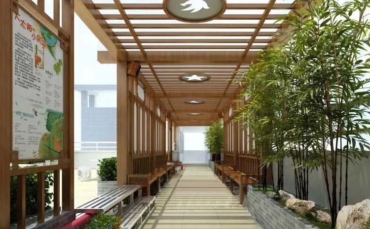 郑州学校文化长廊展示设计-校园文化连廊建设提升校园品位