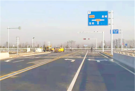 331省道宝应段射阳湖镇连接线工程洛龙北路通车试运营
