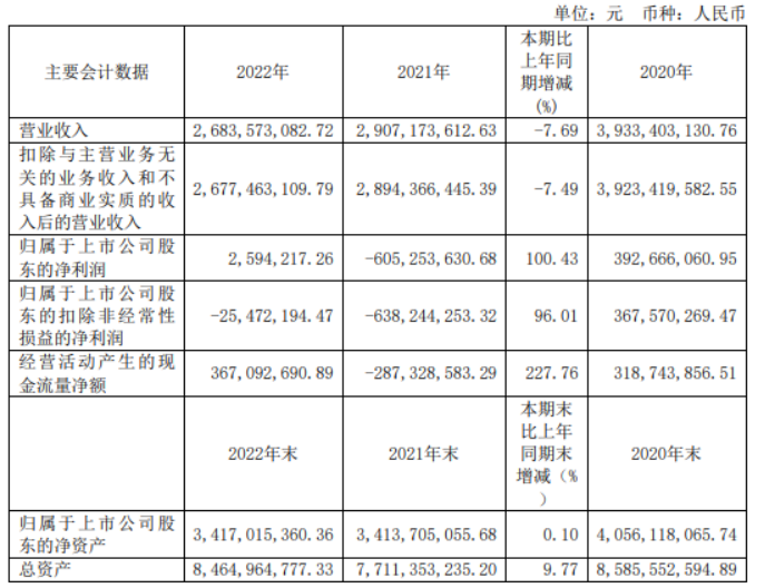 城地香江2022年净利259.42万 董事长谢晓东薪酬137.91万