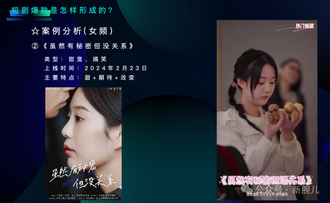 是我们24年2月23日上线,主要是高效风格,主演是徐艺真老师,这样的戏