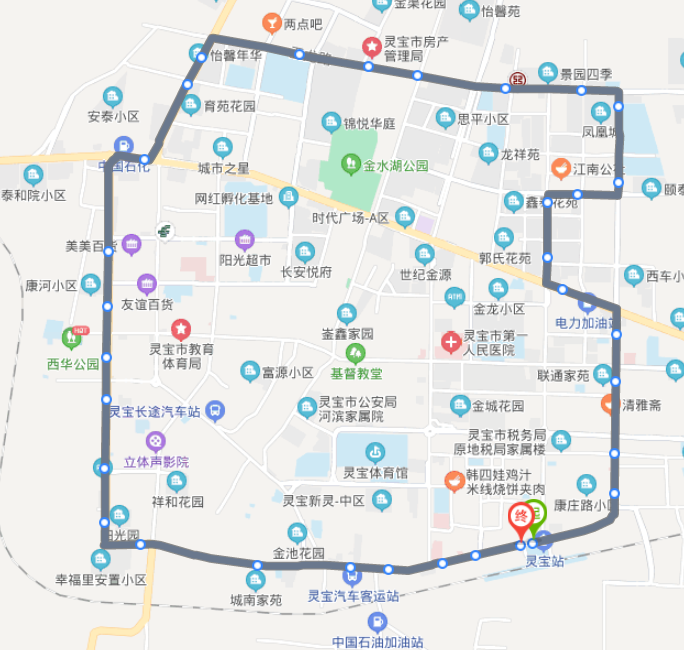 灵宝市公交线路图图片