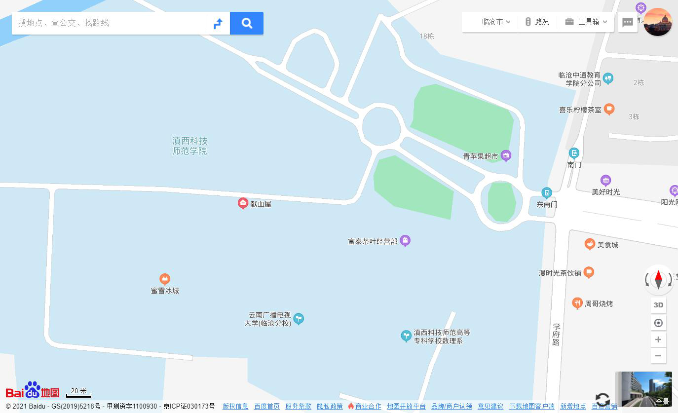滇西科技师范学院地图图片