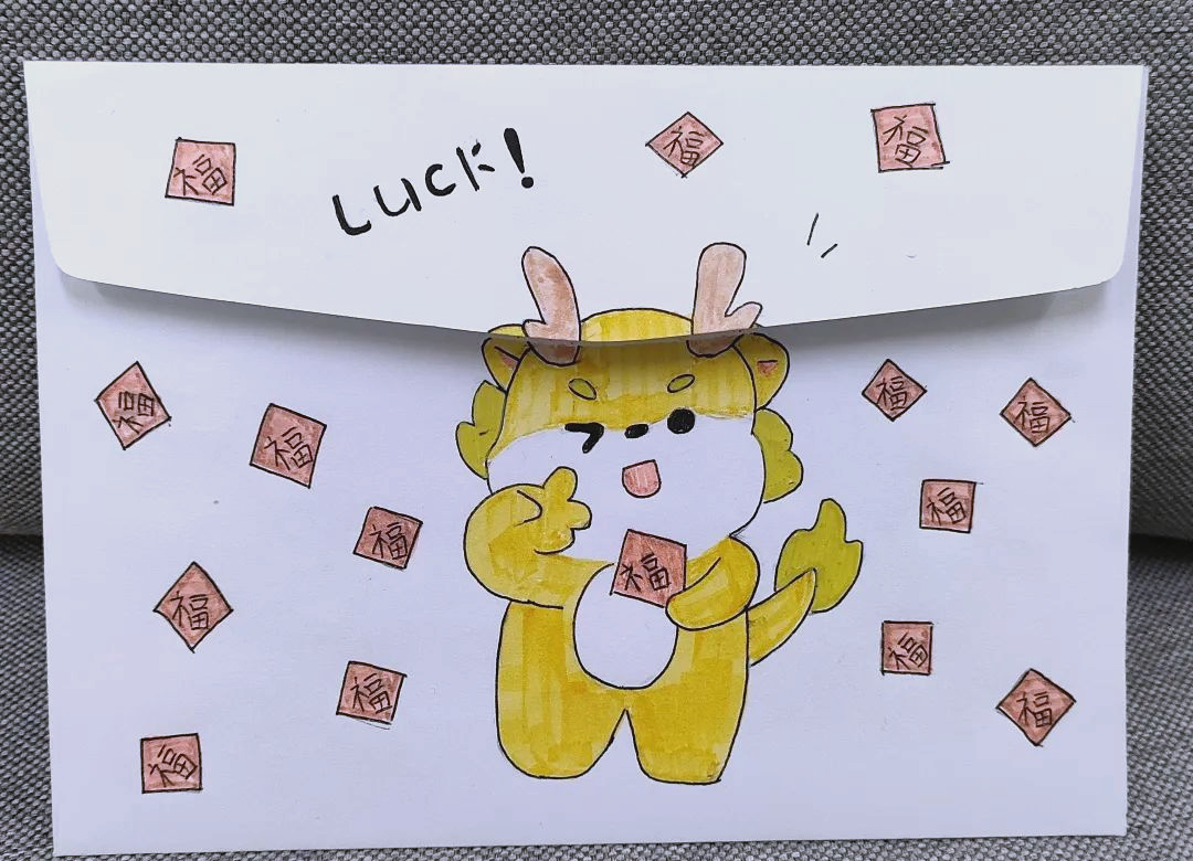 手绘信封,传递爱国情怀与正能量