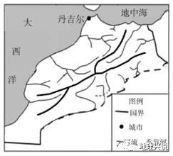 阿特拉斯山脉地图位置图片