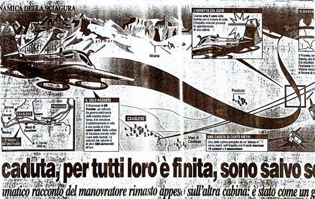 卡瓦莱塞惨案:美国战机切断缆车钢索,20人从80米高空摔落致死