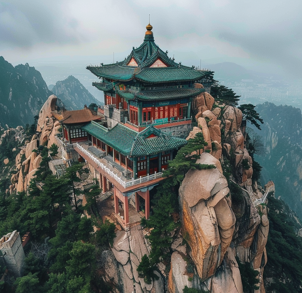 「心灵之旅」探寻禅意世界,山顶寺庙头像带你领略宁静之美!