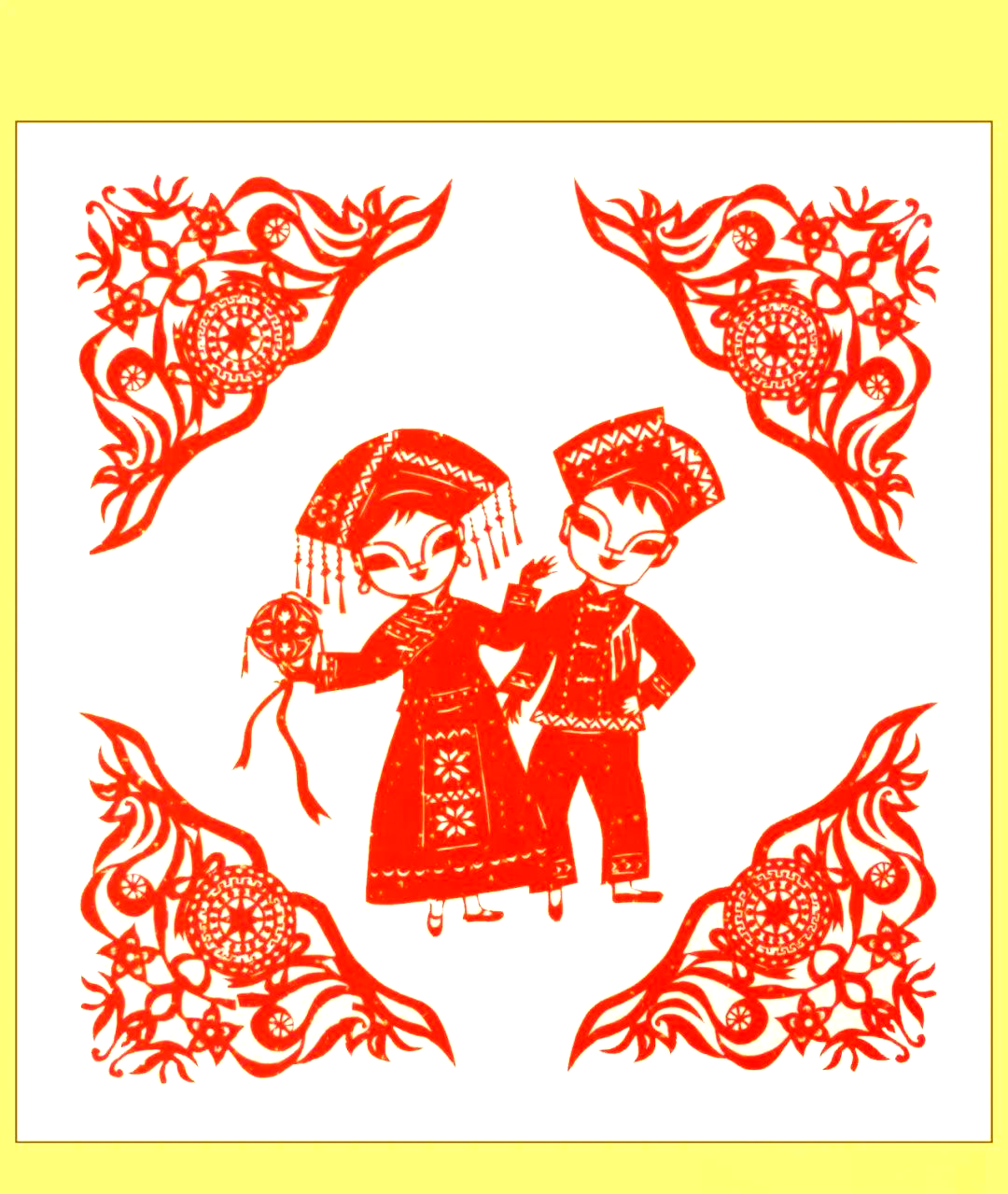 沈建勋剪纸艺术瑰宝《广西十二世居民族壮族》剪纸作品韦晖以巧妙的